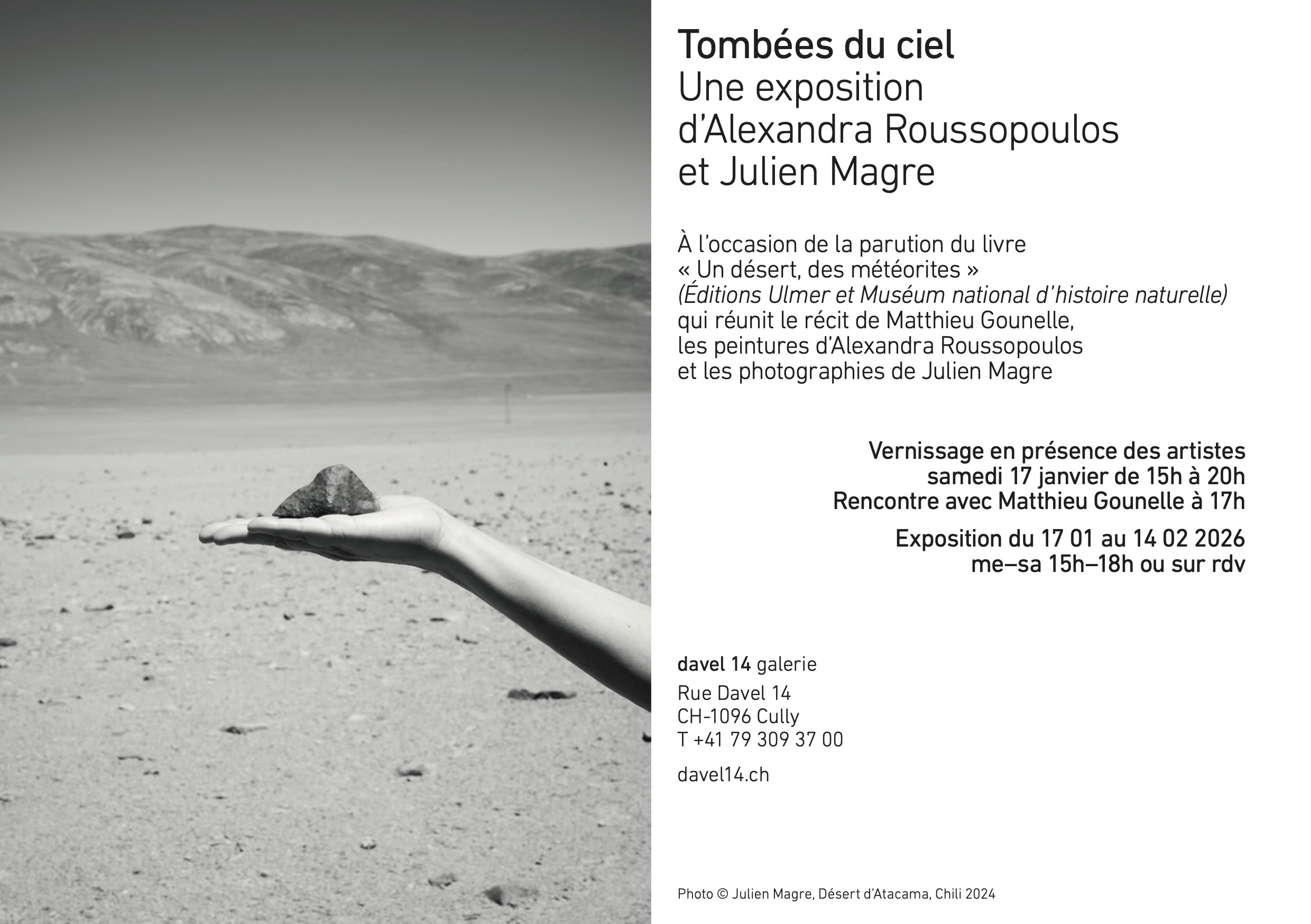 Tombées du ciel, Alexandra Rousspoulos, Julien Magre
